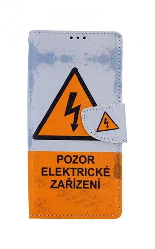 TopQ Samsung A21s booklet Attention electrical equipment 50535 - Phone Cover - Main image