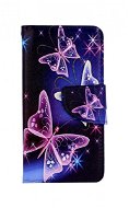 TopQ iPhone SE 2020 knižkové Modré s motýlikmi 49751 - Puzdro na mobil