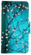 TopQ iPhone 11 knižkové Modré s kvetmi 49777 - Puzdro na mobil