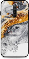 TopQ LUXURY Xiaomi Redmi 9 solid Marble grey-gold 51002 - Phone Cover