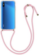 TopQ Xiaomi Redmi 9A silicone with pink cord transparent 51483 - Phone Cover
