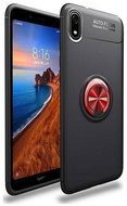 TopQ Xiaomi Redmi 9A silicone black with red ring 52170 - Phone Cover