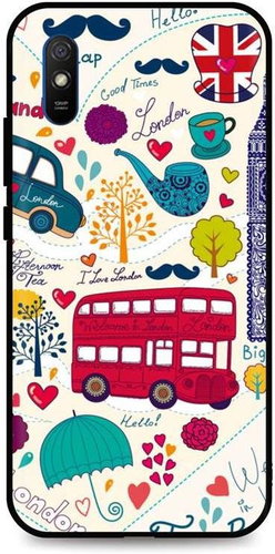 TopQ Xiaomi Redmi 9A 3D silicone London 52232 - Phone Cover - Main image
