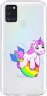 TopQ Samsung A21s silicone Flying Unicorn 52112 - Phone Cover