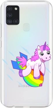 TopQ Samsung A21s silicone Flying Unicorn 52112 - Phone Cover - Main image