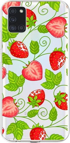 TopQ Samsung A21s silicone Strawberries 52061 - Phone Cover - Main image