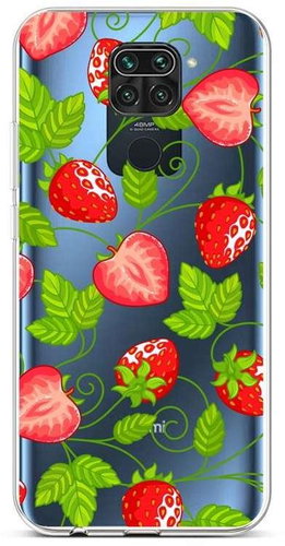 TopQ Xiaomi Redmi Note 9 silicone Strawberries 52411 - Phone Cover - Main image