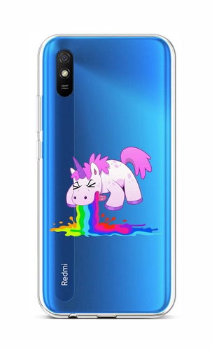 TopQ Xiaomi Redmi 9A silicone Rainbow Splash 51972 - Phone Cover - Main image