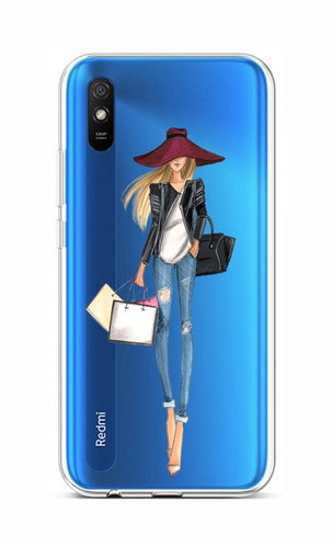 TopQ Xiaomi Redmi 9A silicone Lady 2 51967 - Phone Cover - Main image