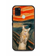 TopQ Samsung A21s silicone Scared Cat 51898 - Phone Cover