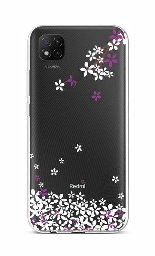TopQ Xiaomi Redmi 9C silicone Sakura flowers 52295 - Phone Cover - Main image