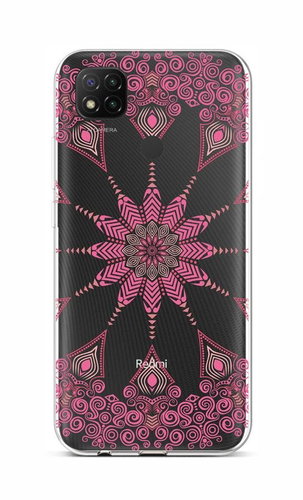 TopQ Xiaomi Redmi 9C silicone Pink Mandala 52294 - Phone Cover - Main image