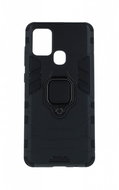TopQ Samsung A21s durable black with ring 53236 - Phone Cover