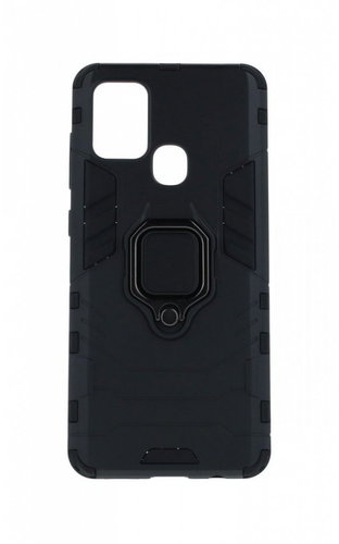 TopQ Samsung A21s durable black with ring 53236 - Phone Cover - Main image