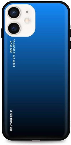 TopQ LUXURY iPhone 12 hard rainbow blue 52601 - Phone Cover - Main image