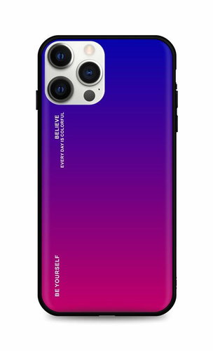 TopQ LUXURY iPhone 12 Pro solid rainbow purple 53508 - Phone Cover - Main image