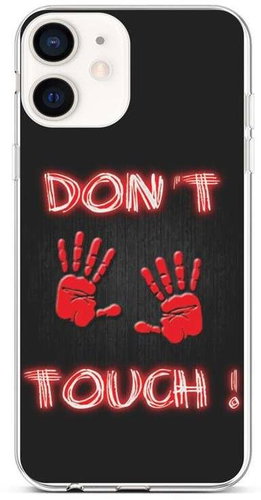 TopQ iPhone 12 mini silicone Don't Touch Red 53465 - Phone Cover - Main image