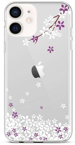 TopQ iPhone 12 mini silicone Sakura flowers 53461 - Phone Cover - Main image