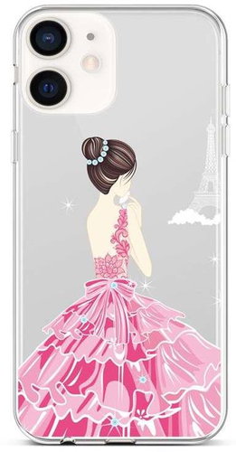 TopQ iPhone 12 mini silicone Pink Princess 53453 - Phone Cover - Main image