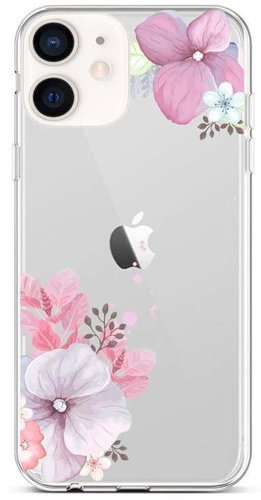 TopQ iPhone 12 mini silicone Violet Blossom 53438 - Phone Cover - Main image