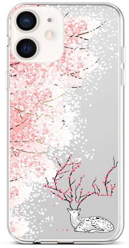 TopQ iPhone 12 mini silicone Blooming Deer 53437 - Phone Cover - Main image