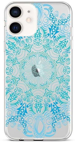 TopQ iPhone 12 mini silicone Blue Mandala 53431 - Phone Cover - Main image