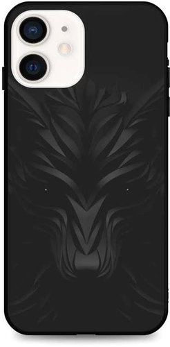 TopQ LUXURY iPhone 12 mini solid Black wolf 53382 - Phone Cover - Main image