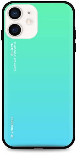 TopQ LUXURY iPhone 12 mini solid rainbow green 53358 - Phone Cover - Main image