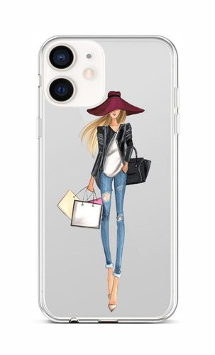 TopQ iPhone 12 mini silicone Lady 2 53409 - Phone Cover - Main image