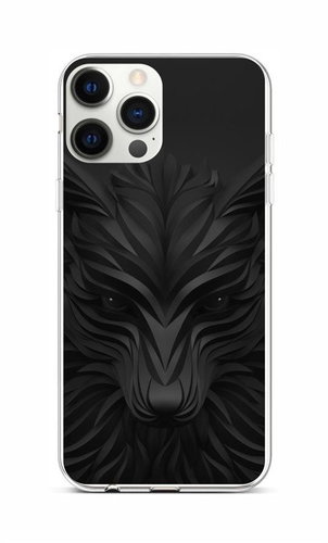 TopQ iPhone 12 Pro Max Silicone Black Wolf 53585 - Phone Cover - Main image