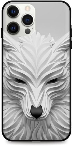 TopQ LUXURY iPhone 12 Pro Max solid White Wolf 53566 - Phone Cover - Main image
