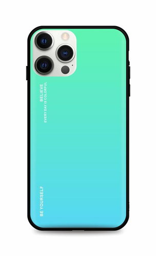TopQ LUXURY iPhone 12 Pro Max solid rainbow green 53560 - Phone Cover - Main image