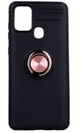 TopQ Samsung A21s silicone black with copper ring 53860 - Phone Cover