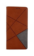 TopQ for Samsung A21s booklet Geometric brown 53958 - Phone Case
