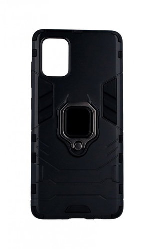 TopQ Samsung A71 durable black with ring 53679 - Phone Cover - Main image