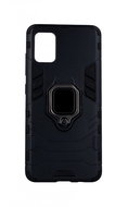 TopQ Samsung A51 durable black with ring 53678 - Phone Cover