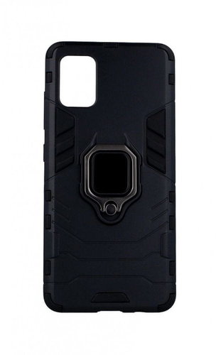 TopQ Samsung A51 durable black with ring 53678 - Phone Cover - Main image