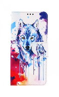 TopQ Samsung A51 knížkové Kresba vlka 54406 - Pouzdro na mobil