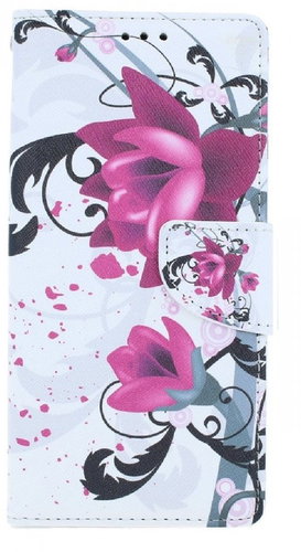 TopQ iPhone SE 2020 Booklet Floral Drawing 54699 - Phone Case - Main image
