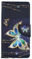 TopQ iPhone SE 2020 booklet Golden Butterfly 54697 - Phone Case