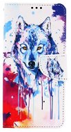 TopQ iPhone SE 2020 booklet Drawing of a wolf 54692 - Phone Case