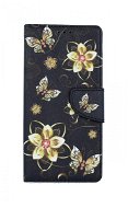 TopQ iPhone SE 2020 booklet Golden flowers 54672 - Phone Case