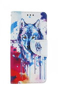 TopQ Samsung A41 booklet Drawing of a wolf 54390 - Phone Case