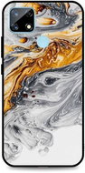 TopQ LUXURY Realme 7i solid Marble grey-gold 55016 - Phone Cover