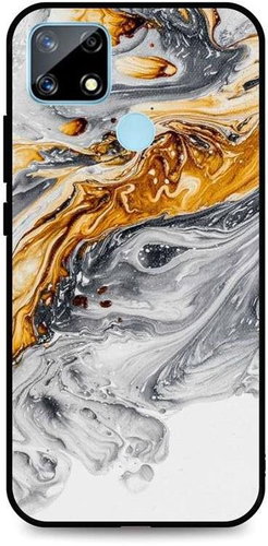 TopQ LUXURY Realme 7i solid Marble grey-gold 55016 - Phone Cover - Main image