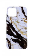 TopQ iPhone 12 silicone Marble white-black 54842 - Phone Cover
