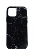TopQ iPhone 12 Pro Silicone Marble Black-Grey 55489 - Phone Cover