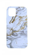 TopQ iPhone 12 mini silicone marble grey-gold 55481 - Phone Cover