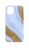 TopQ iPhone 12 mini silicone Marble white-gold 55476 - Phone Cover
