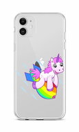 TopQ iPhone 12 silicone Flying Unicorn 55271 - Phone Cover